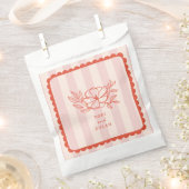 フローラピンクボストライプタニカル結婚 フェイバーバッグ (クリップ留めされた状態)