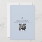 フローラピンクボタニカルさくらんぼ花QRコード 招待状 (裏面)