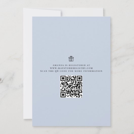 フローラピンクボタニカルさくらんぼ花QRコード 招待状 (裏面)