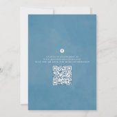 フローラピンクボタニカルヴィンテージエレガントバラQRコード 招待状 (裏面)