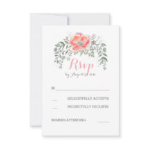 フローラピンクボホヴィンテージウェディングRSVP