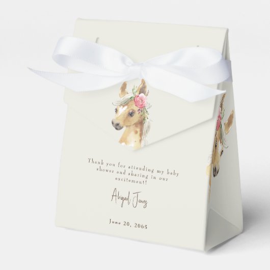 フローラピンクポニー&カウベビーシャワー フェイバーボックス (正面サイド)