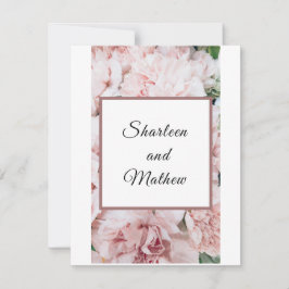 フローラピンクマグノリア結婚式招待状 招待状