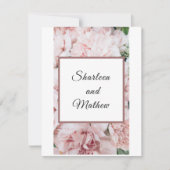 フローラピンクマグノリア結婚式招待状 招待状 (正面)