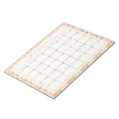 フローラピンクマッシュルームクリームイエロープランナー名 ノートパッド (アングル)