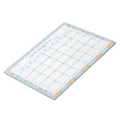 フローラピンクマッシュルームライトブループランナー名 ノートパッド (アングル)