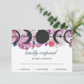 フローラピンクムーンフェイズWiccaハンドスティング 出欠カード (スタンド正面)