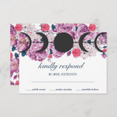 フローラピンクムーンフェイズWiccaハンドスティング 出欠カード (正面/裏面)