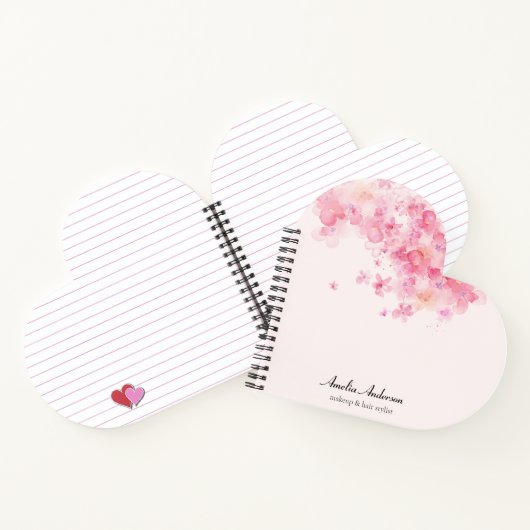 フローラピンクメイクアップアーティスト美容師事業 ノートブック (内部)