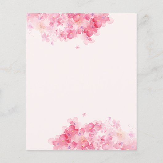 フローラピンクメイクアップ美容師サービス価格表 (裏面)