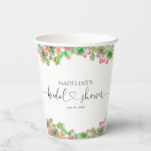 フローラピンクメキシコサボテンブライダルシャワー 紙コップ (裏面)