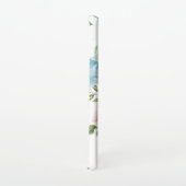 フローラピンクモダンバラモノグラムと名前 SAMSUNG GALAXYケース (右側)