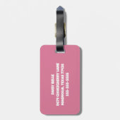 フローラピンクラゲージタグ ラゲッジタグ (裏面縦)