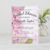 フローラピンクラベンダーアジサイブライダルシャワーインビ 招待状 (スタンド正面)