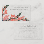 フローラピンクリフェイクネンテクスチャデリケーモダント 名刺 (正面/裏面)