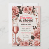 フローラピンクローズアンドロセガランティーンズデイパーティー 招待状 (正面)