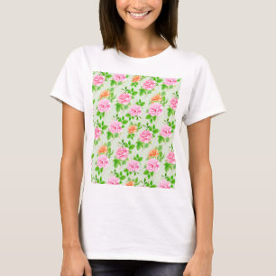 フローラピンクローズパターン–2367 Tシャツ