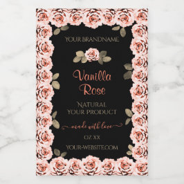 フローラピンクローズブラック製品パッケージラベル フードラベル