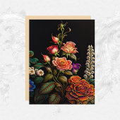 フローラピンクローズブーケのアートワークのスクラップ紙