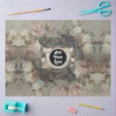 フローラピンクローズ印象主義金ゴールドロゴビジネス 薄葉紙 (クラフト)