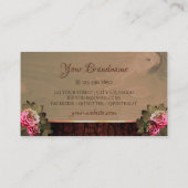 フローラピンクローズ素朴ウッドツリーバークイニシャル 名刺 (裏面)