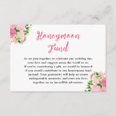 フローラピンクローズ結婚ズハネムーン基金 エンクロージャーカード (正面)