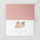 フローラピンクローズ結婚フラワーズ婚約パーティ プレイスカード (外部開封)