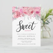 フローラピンクローズ金ゴールド銀sweet sixteen 招待状 (スタンド正面)