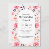 フローラピンクローゼプニーズマザーズデイブランチ 招待状 (正面)