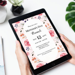 フローラピンクローゼプニーズマザーズデイブランチ 招待状