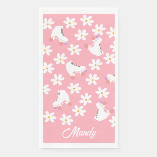 フローラピンクローラースケートスケートで滑る誕生日 (正面)