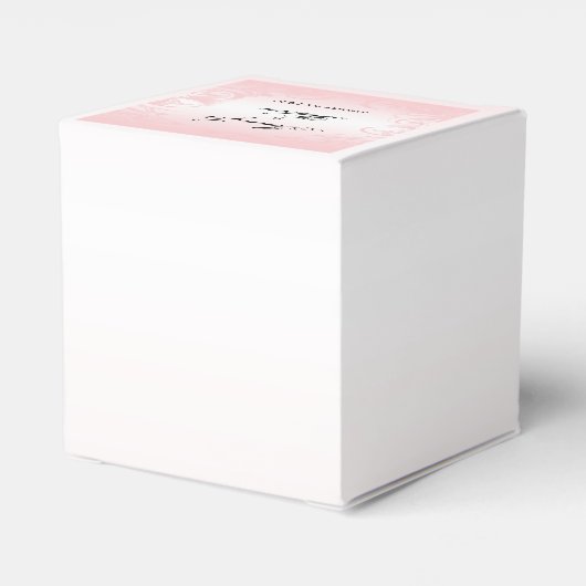 フローラピンクヴィンテージウェディングフライトボックス フェイバーボックス (裏面サイド)