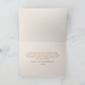 フローラピンクヴィンテージベビーキャリッジベビーシャワー サンキューカード (内部)