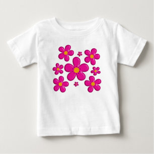 フローラピンク元素 ベビーTシャツ