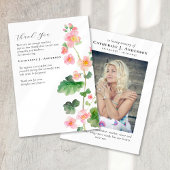 フローラピンク写真悔やみや弔慰葬儀記念館 サンキューカード