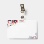 フローラピンク名 バッジ (Back with Clip)