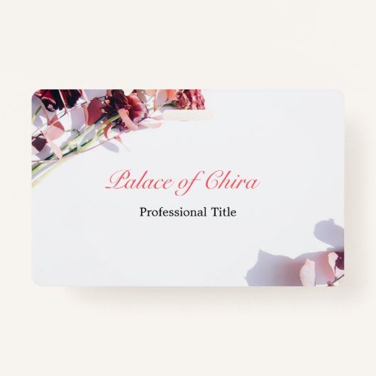 フローラピンク名 バッジ (正面)