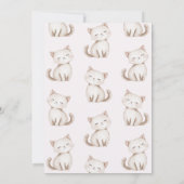 フローラピンク君が私を子猫に1歳の誕生日 招待状 (裏面)