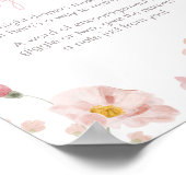 フローラピンク春ベビーイン開花深夜おむつ ポスター (角)