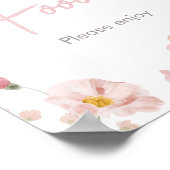 フローラピンク春ベビー開花ベビーシャワー食品 ポスター (角)