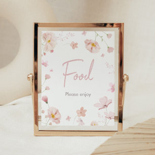 フローラピンク春ベビー開花ベビーシャワー食品 ポスター