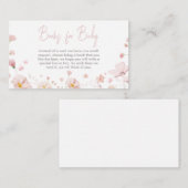 フローラピンク春ベビー開花書籍ベビー エンクロージャーカード (正面/裏面)