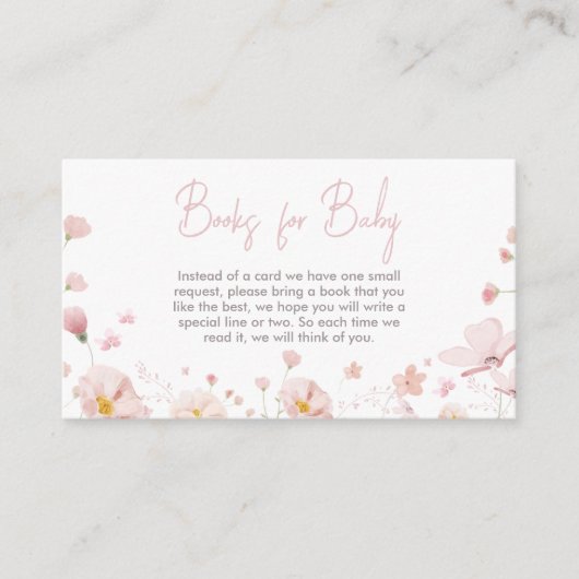 フローラピンク春ベビー開花書籍ベビー エンクロージャーカード (正面)