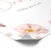 フローラピンク春ベビー開花BabyShower Drinks ポスター (角)