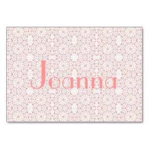 フローラピンク水平3.5インチx 5インチテーブルカード、ベーシック テーブルナンバー