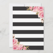 フローラピンク牡丹サプライズ21歳の誕生日パーティー 招待状 (裏面)