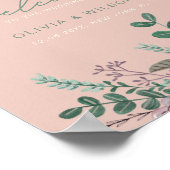 フローラピンク結婚のユーカリ ポスター (角)