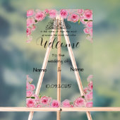 フローラピンク結婚アクリル徴候 アクリルサイン (ニュートラル)