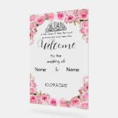 フローラピンク結婚アクリル徴候 アクリルサイン (傾斜)