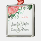 フローラピンク結婚ハイビスカスオーナメント メタルオーナメント (左)
